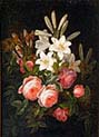 Flower Still-life with Roses and Lilies
